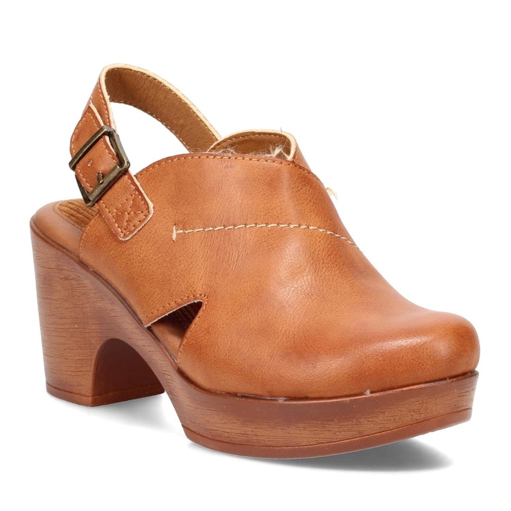 B.o.c. Born Concept Cecila Platform Clog Tan Slingback